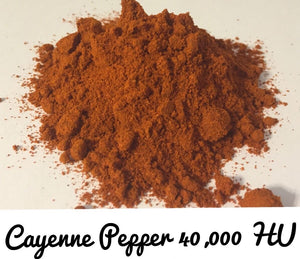 Cayenne Pepper, 1/2 oz., 1 oz., 4 oz., 6 oz., 8 oz. or 1 lb. Ground Powder, 40,000 HU